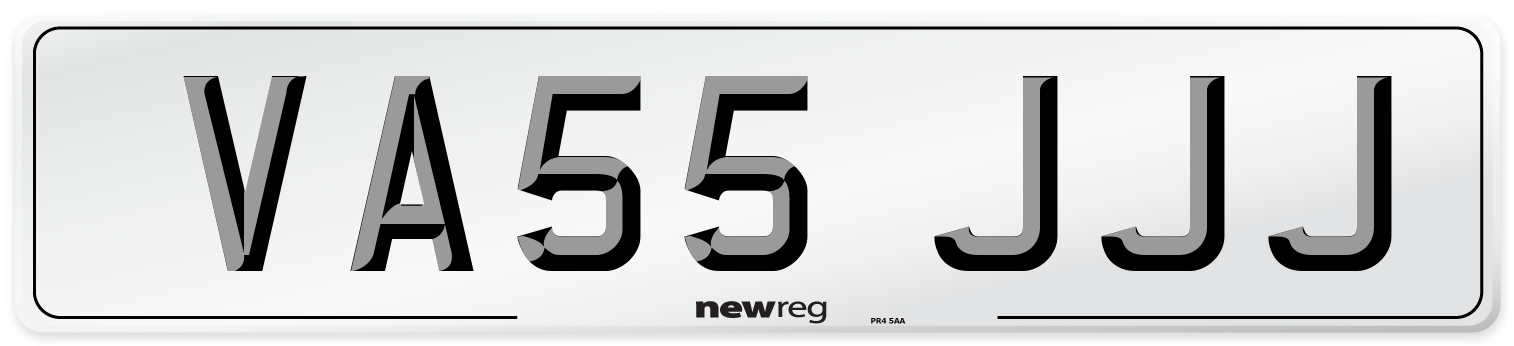 VA55 JJJ Number Plate from New Reg